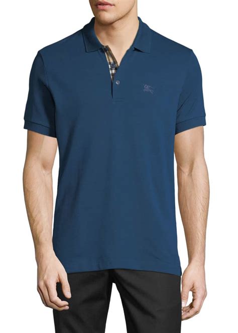 Burberry Men's Hartford Polo Shirt, Teal 